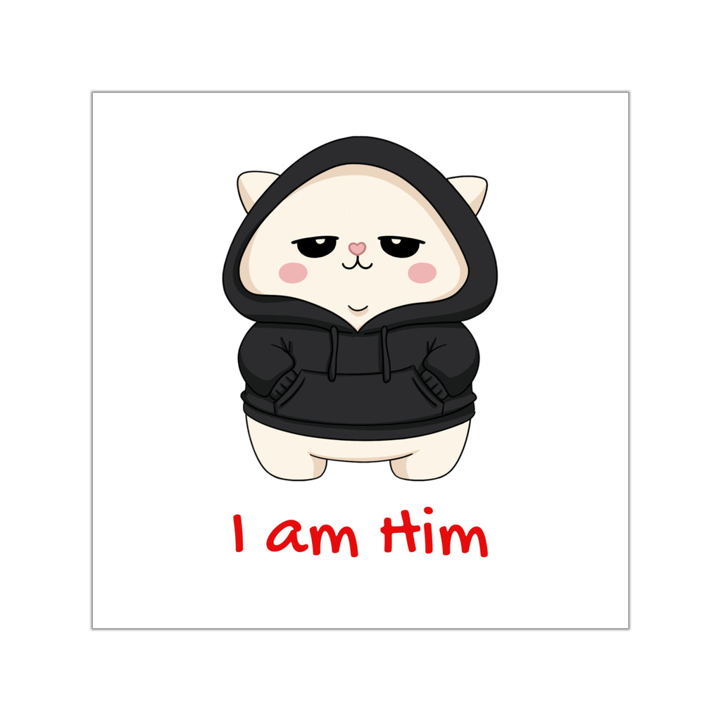 "I am Him" Square Vinyl Sticker