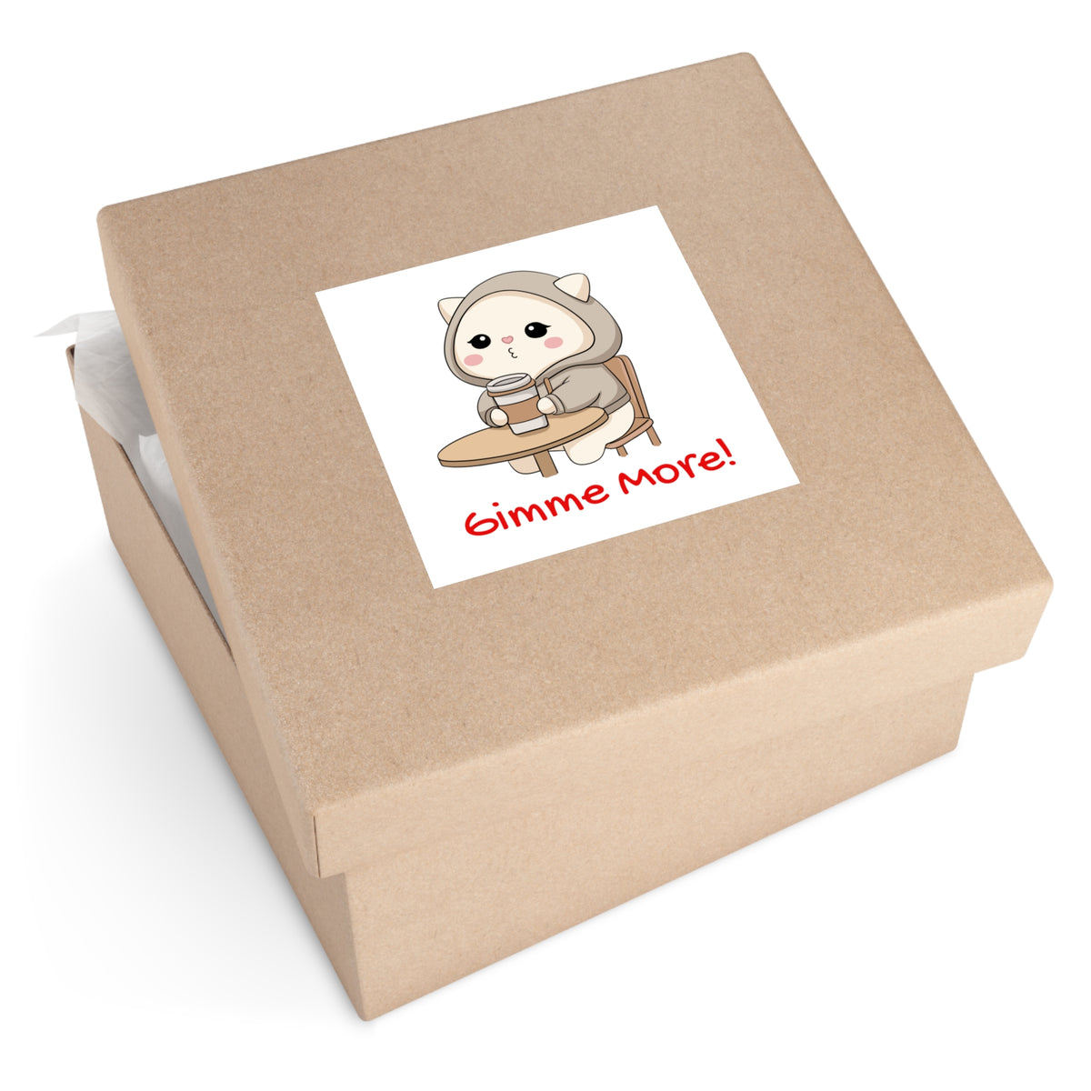 "Gimme More!" Square Vinyl Sticker
