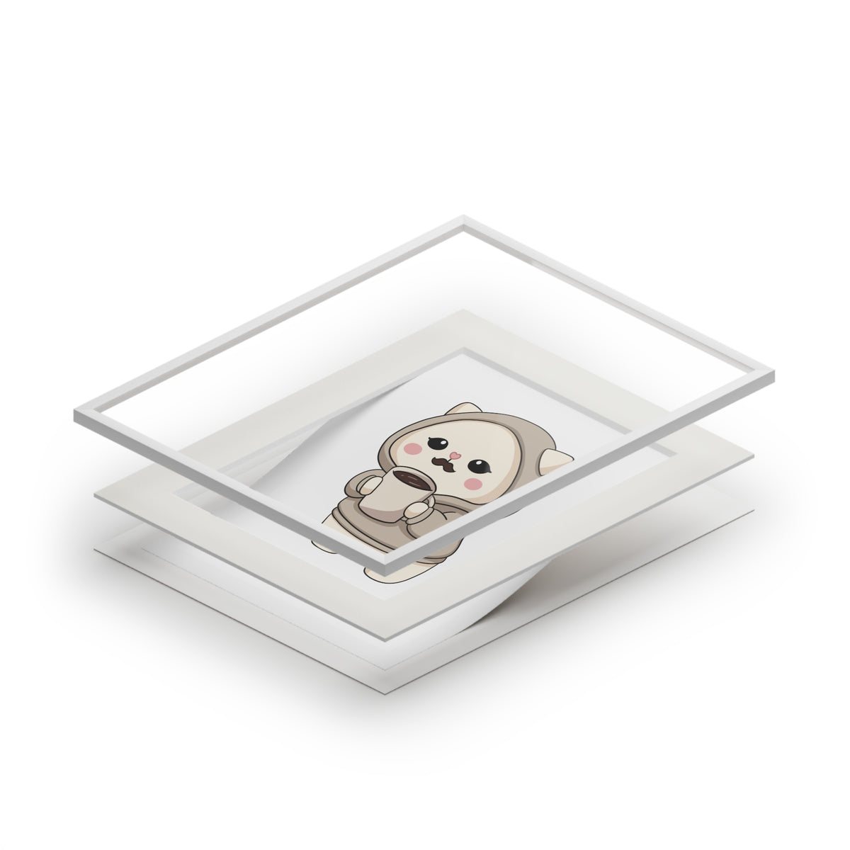 “Brown Crack” Kawaii Wall Art