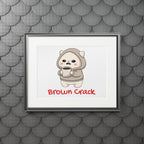 “Brown Crack” Kawaii Wall Art