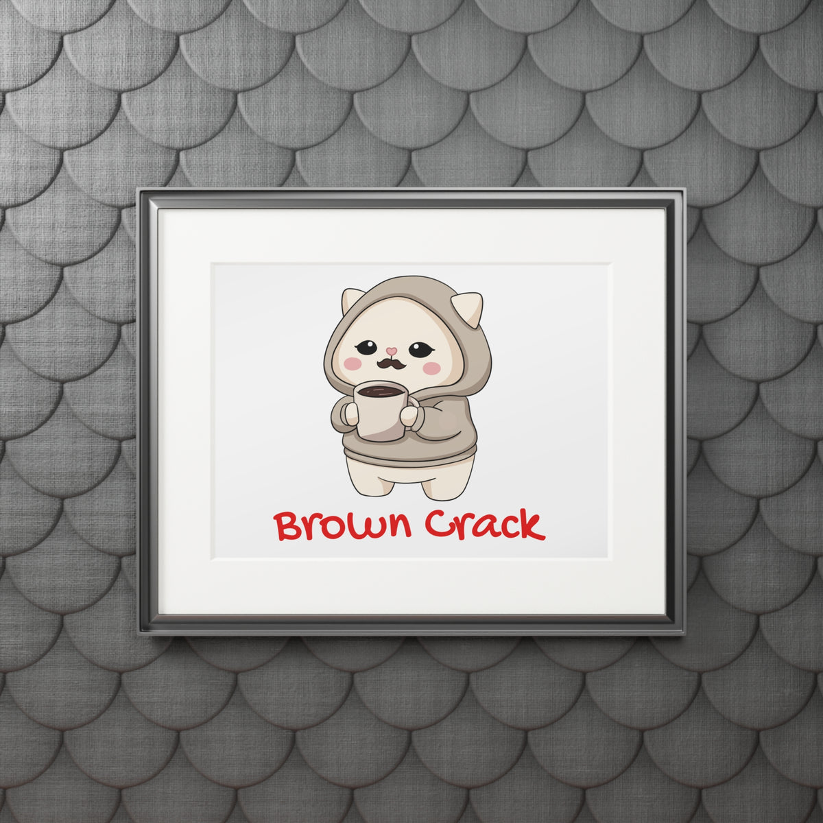 “Brown Crack” Kawaii Wall Art