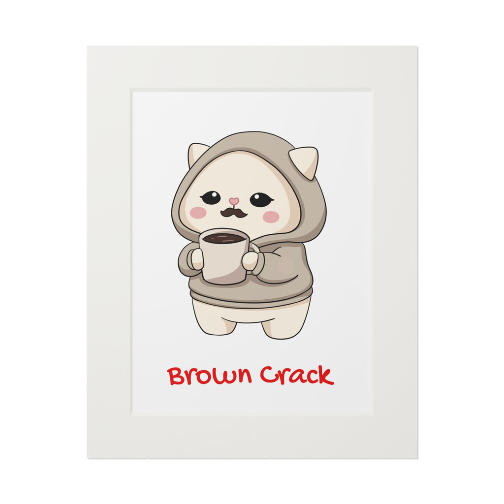 “Brown Crack” Kawaii Wall Art