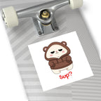 "Sup?" Square Vinyl Stickers