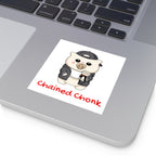 "Chained Chonk" Square Vinyl Sticker