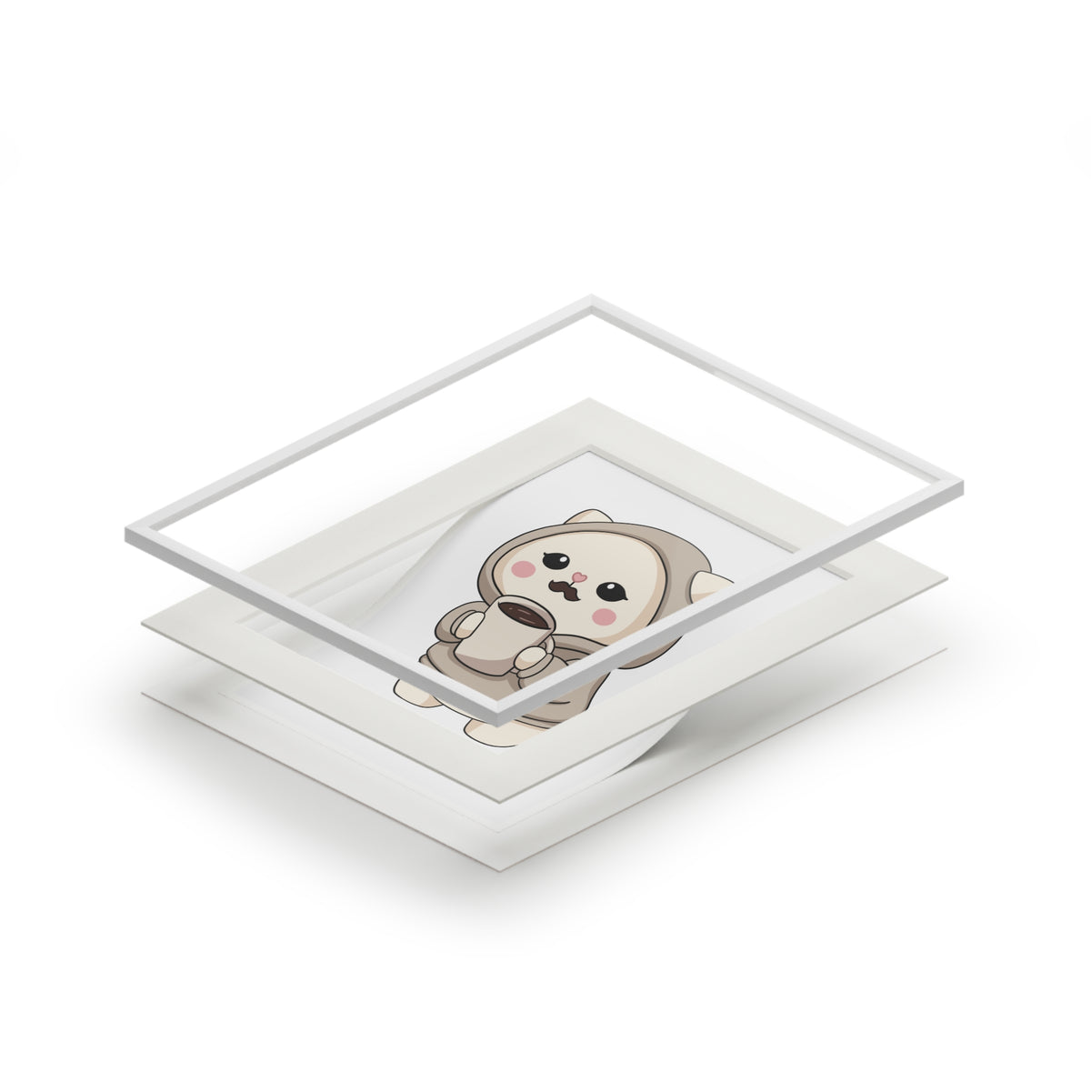 “Brown Crack” Kawaii Wall Art