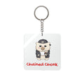 "Chained Chonk" Square Keychain