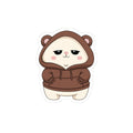 Cute Bear Hoodie Sticker — Kawaii Kiss-Cut Laptop & Scrapbook Decal