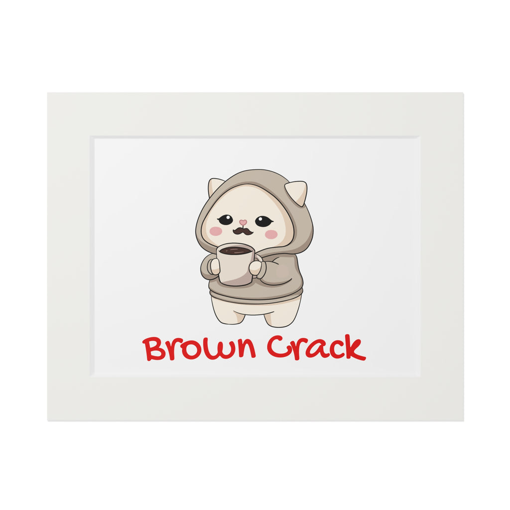 “Brown Crack” Kawaii Wall Art