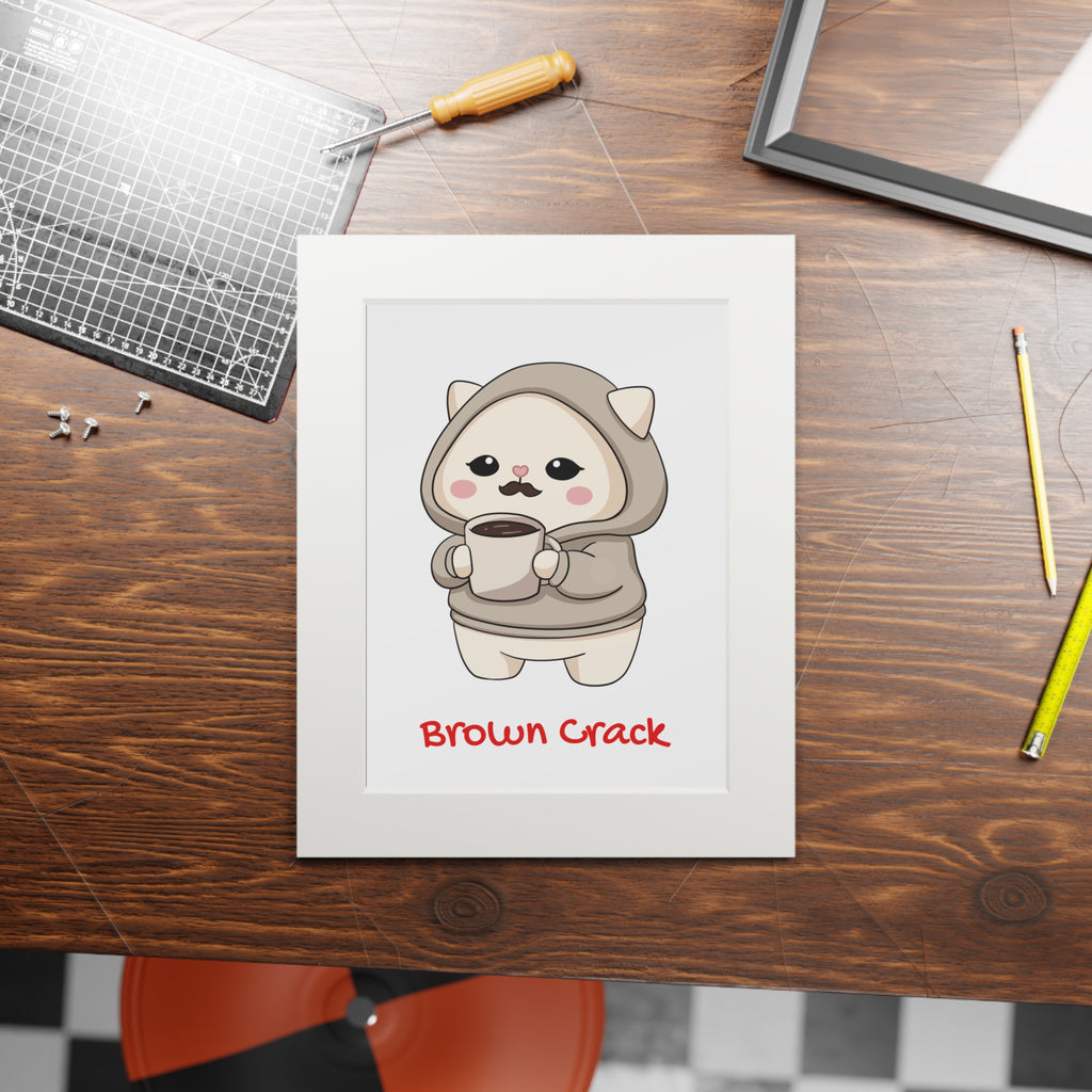 “Brown Crack” Kawaii Wall Art