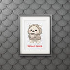 “Brown Crack” Kawaii Wall Art