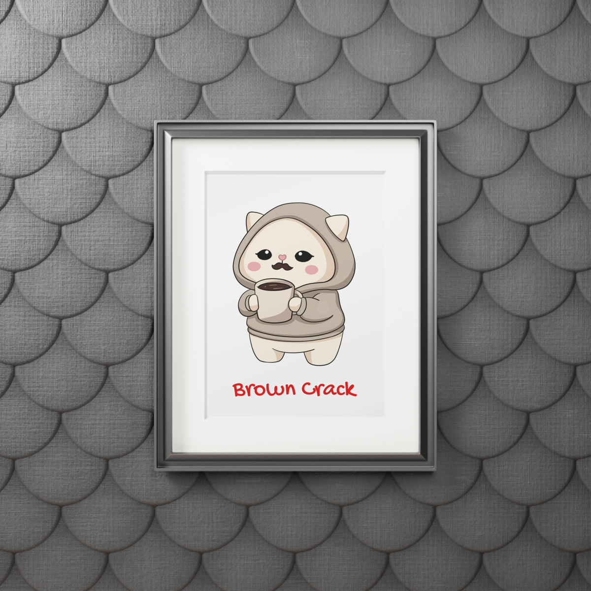 “Brown Crack” Kawaii Wall Art