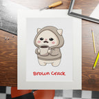 “Brown Crack” Kawaii Wall Art