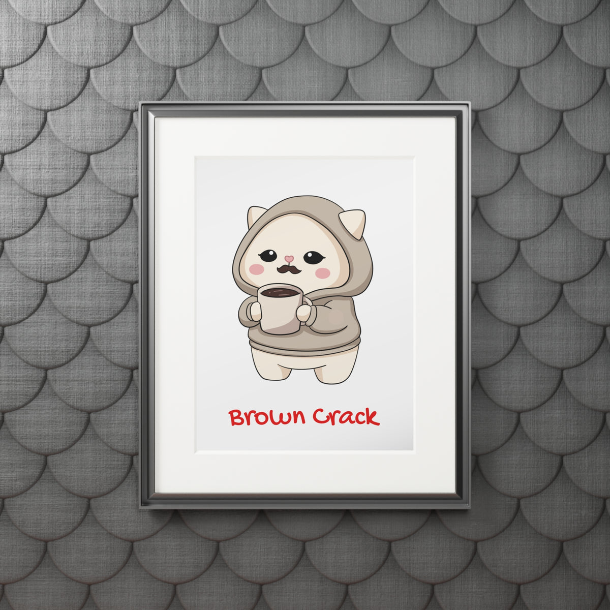 “Brown Crack” Kawaii Wall Art