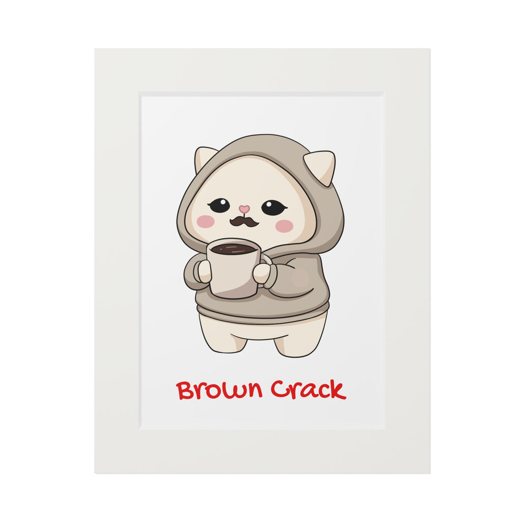 “Brown Crack” Kawaii Wall Art