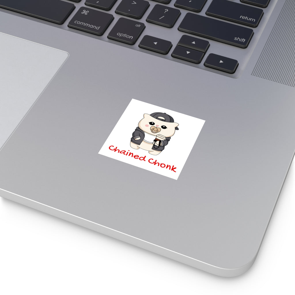 "Chained Chonk" Square Vinyl Sticker