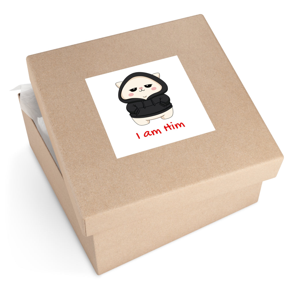 "I am Him" Square Vinyl Sticker
