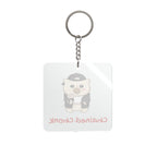 "Chained Chonk" Square Keychain